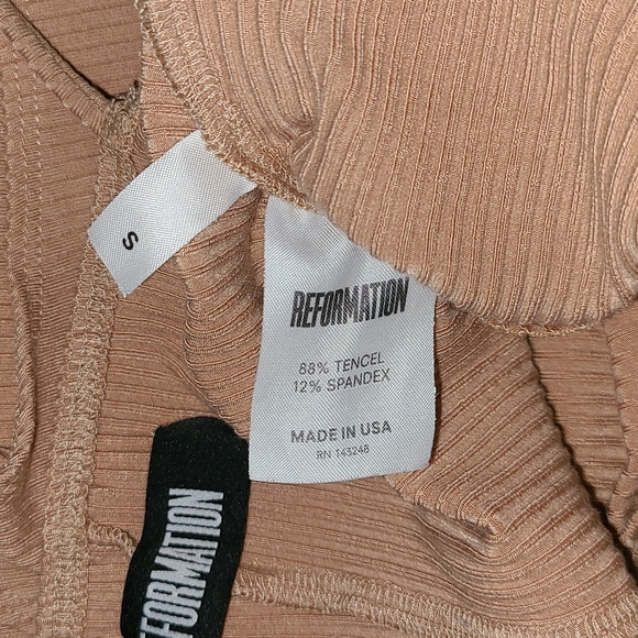 Reformation Cardoba Ribbed Now Tie Bodysuit - Picture 8 of 8